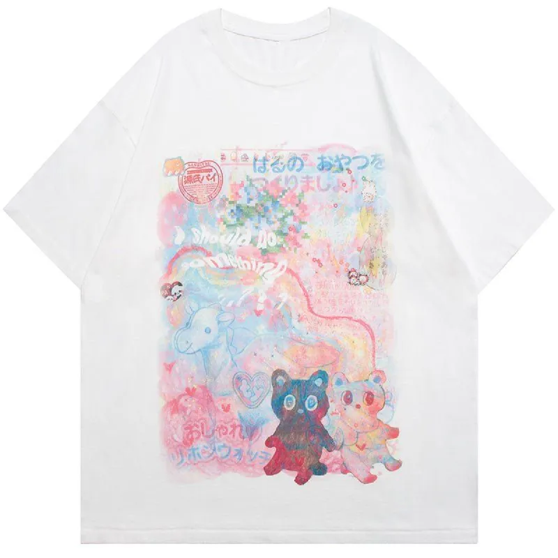 Japanese T-shirt Cartoon Graffiti sold by Yugen Theory