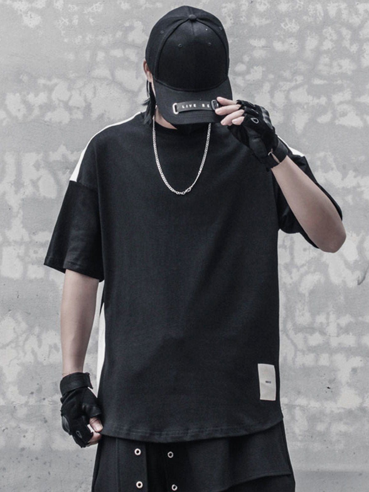 Black Patchwork T-Shirt sold by Yugen Theory product image thumbnail 2