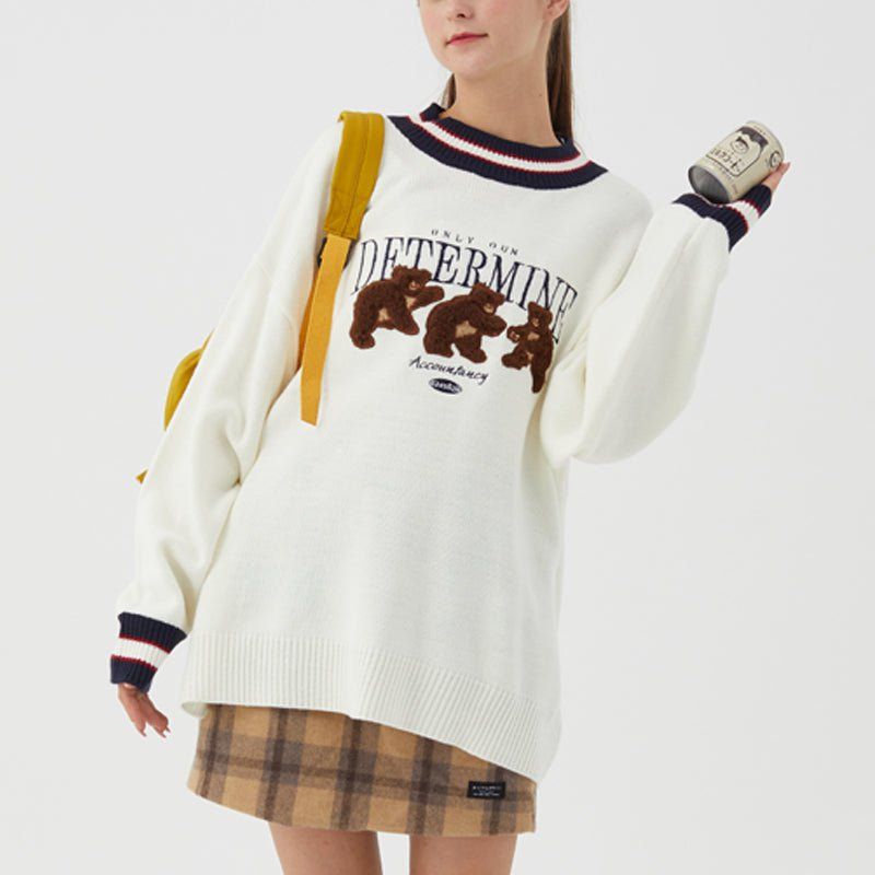 Cozy Knitted Sweater Brown Bears sold by Yugen Theory product image thumbnail 5