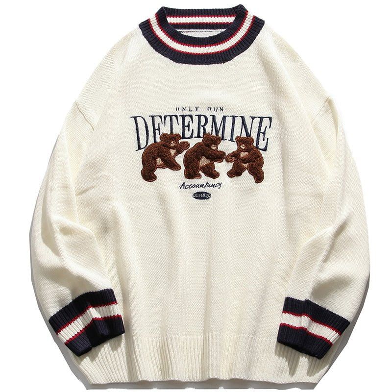Cozy Knitted Sweater Brown Bears sold by Yugen Theory