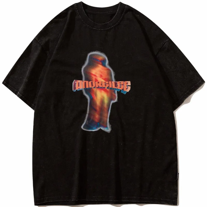 Blurred Portrait Washed Graphic T-Shirt sold by Yugen Theory