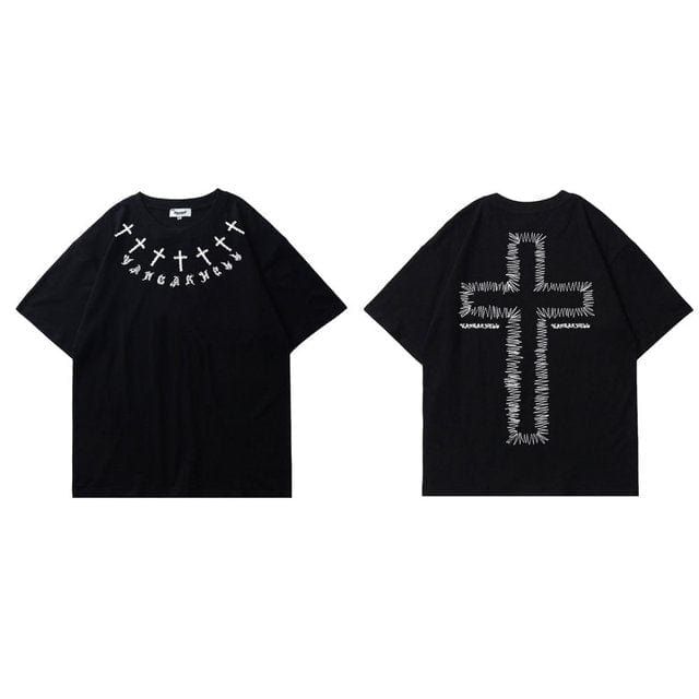 VANCARHELL Gothic Embroidered T-Shirt sold by Yugen Theory product image thumbnail 5