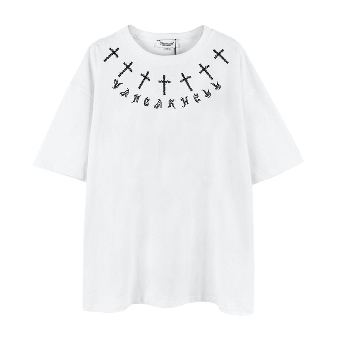 VANCARHELL Gothic Embroidered T-Shirt sold by Yugen Theory product image thumbnail 3