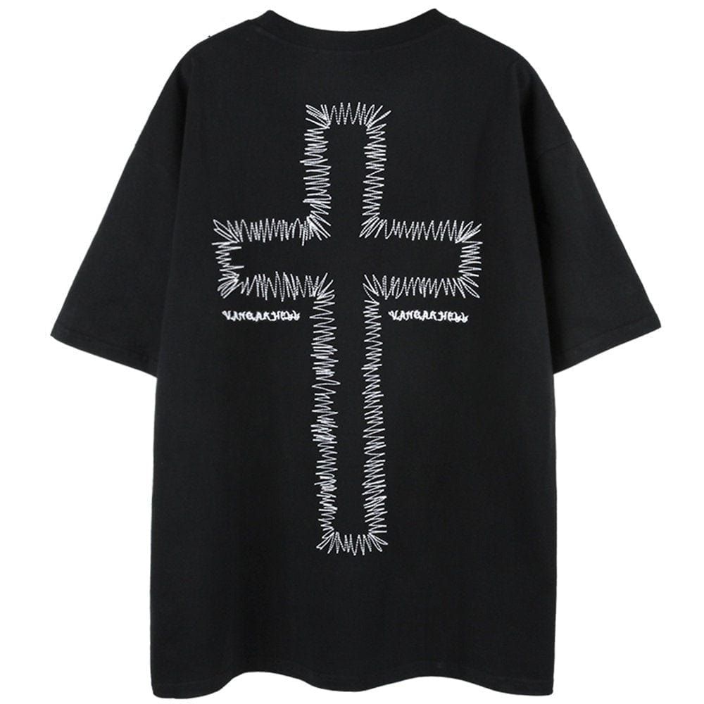 VANCARHELL Gothic Embroidered T-Shirt sold by Yugen Theory product image thumbnail 4