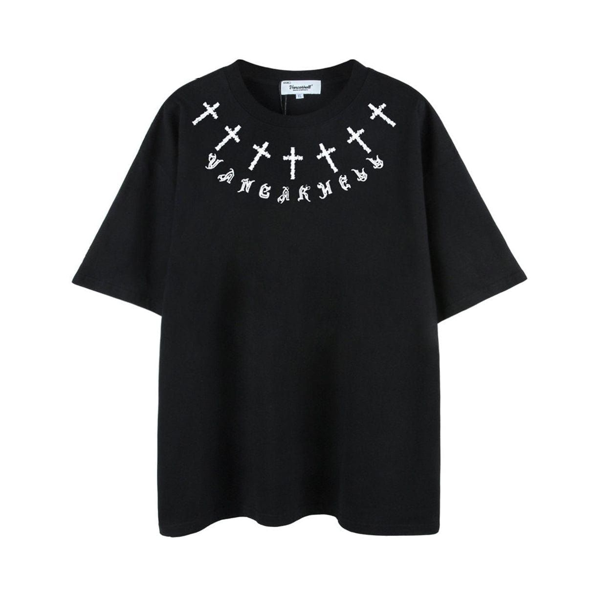 VANCARHELL Gothic Embroidered T-Shirt sold by Yugen Theory