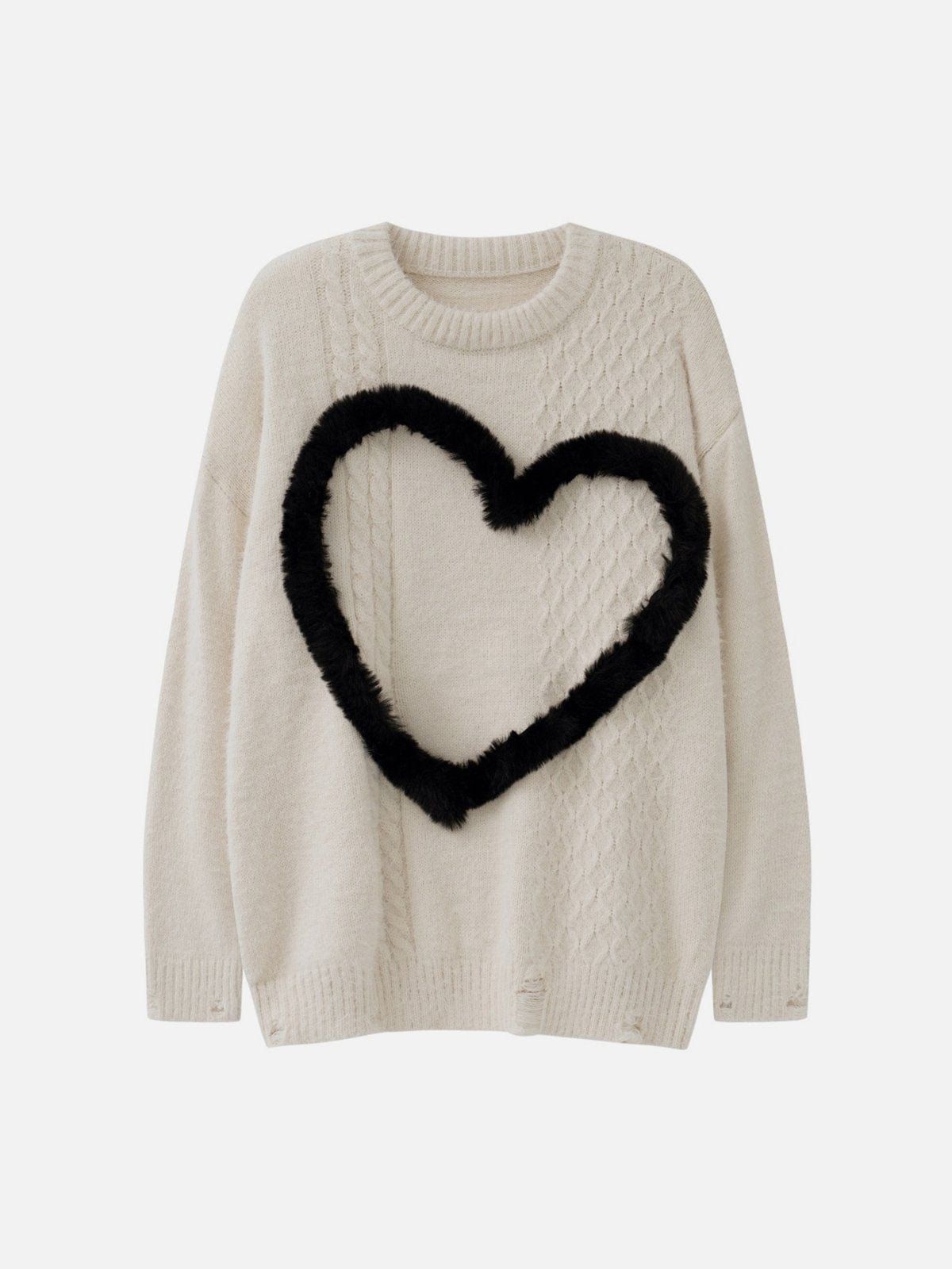 Stereoscopic Love Knit Sweater sold by Yugen Theory