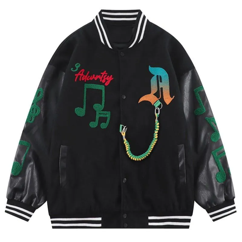 Letterman Varsity Jacket Flocked Note sold by Yugen Theory