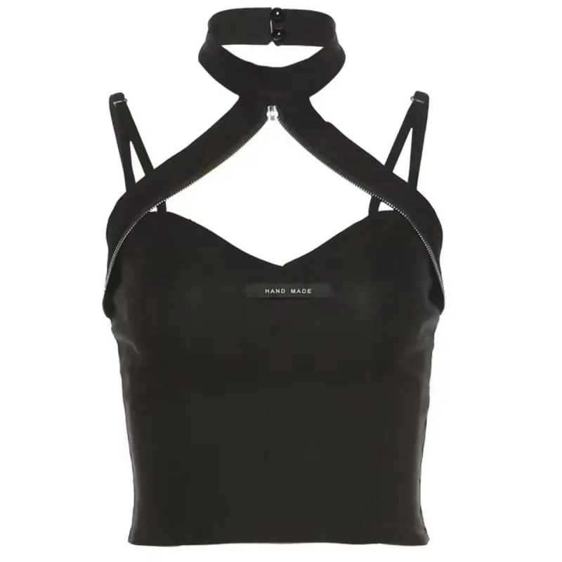 Zipper Neck Strap Vest sold by Yugen Theory