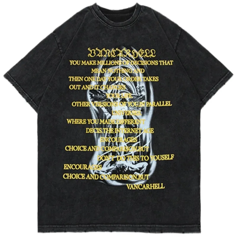 Washed Angel Statue Graphic T-Shirt sold by Yugen Theory