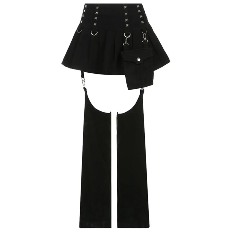 Dark Irregular Detachable Rivets Pants sold by Yugen Theory