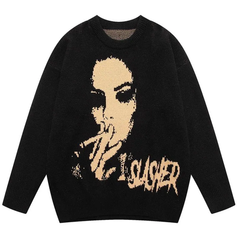 Streetwear Knitted Sweater Smokers sold by Yugen Theory