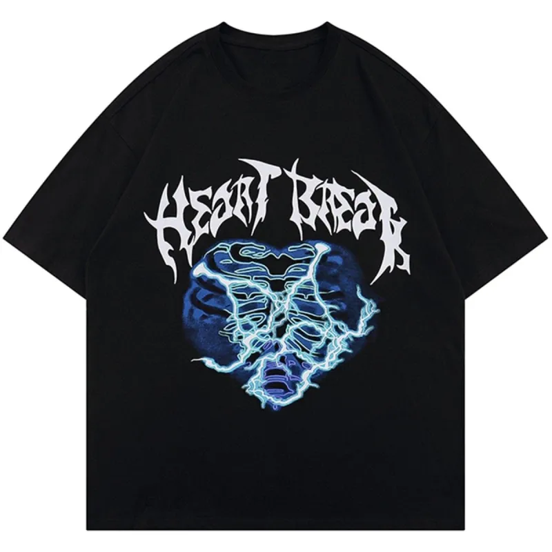 Lightning Skeleton Graphic T-Shirt sold by Yugen Theory