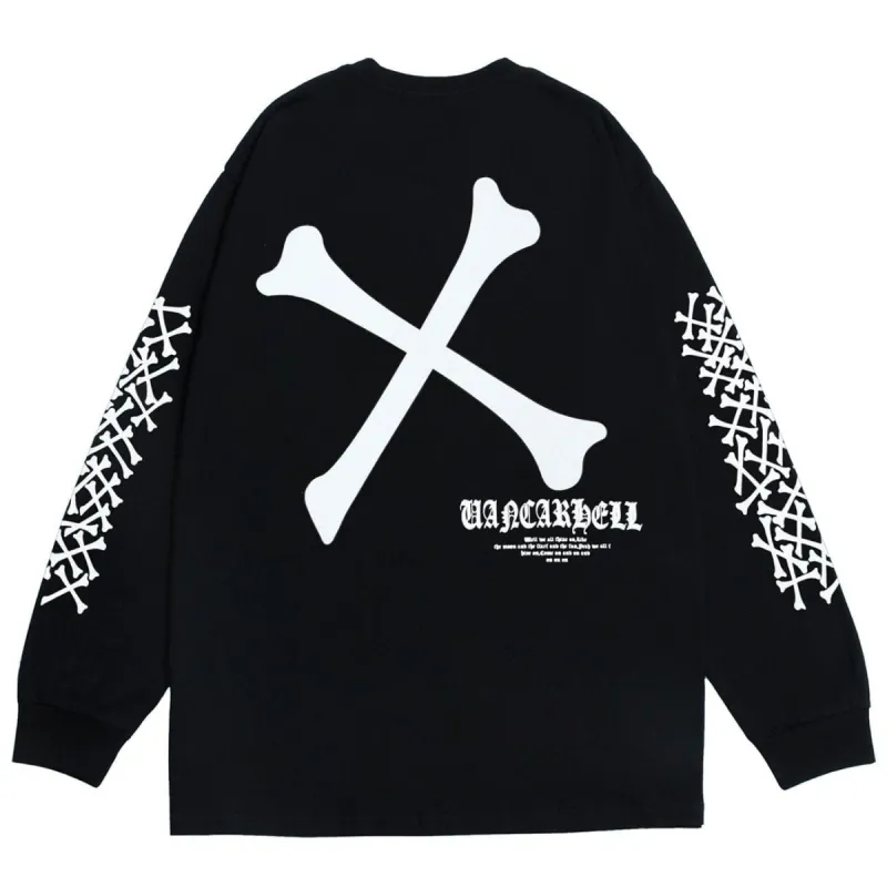 Dark Skull Bones Cotton Oversized Sweatshirt sold by Yugen Theory