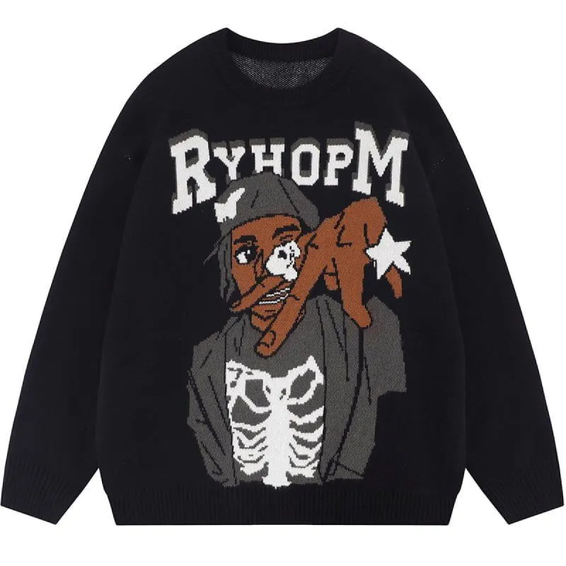 Hip Hop Knit Sweater Rapper Star sold by Yugen Theory
