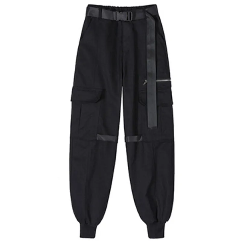 Dark Personalized Belt Ribbons Cargo Pants sold by Yugen Theory