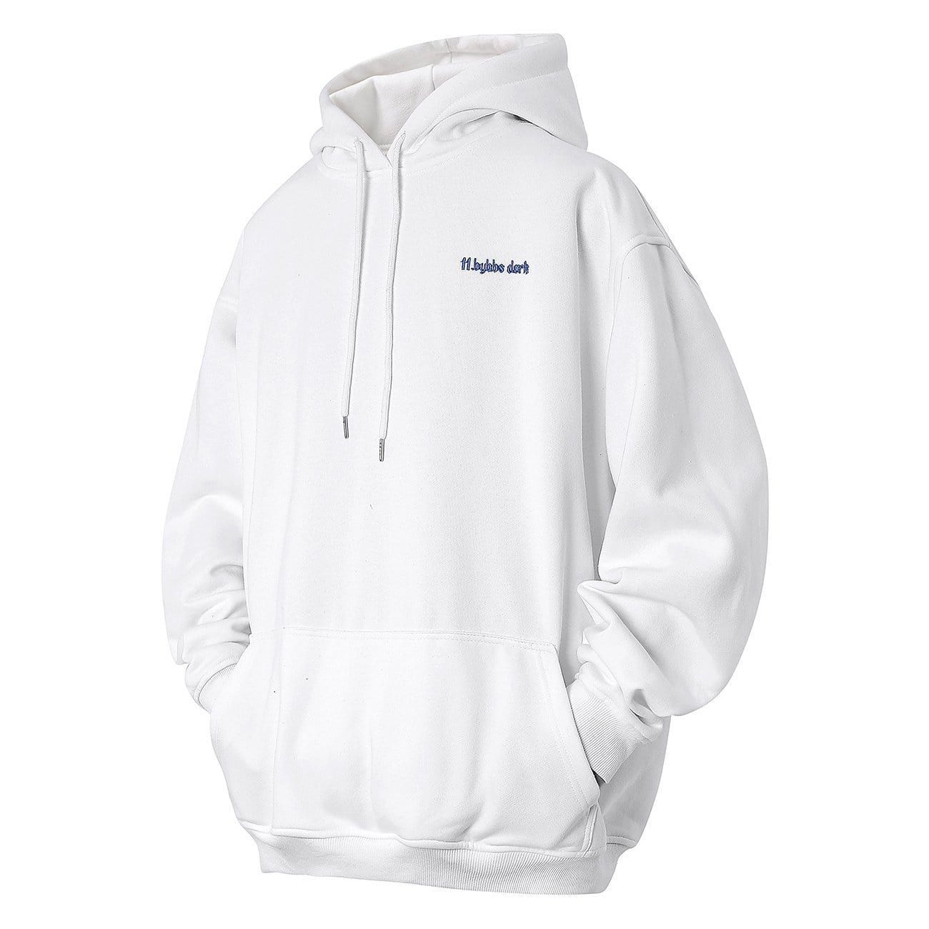 Solid Color Embroidery Oversized Hoodie sold by Yugen Theory product image thumbnail 4