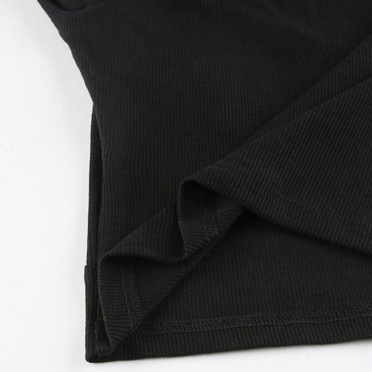 Sexy Off The Shoulder Metal Button Long Sleeve T Shirt sold by Yugen Theory product image thumbnail 5