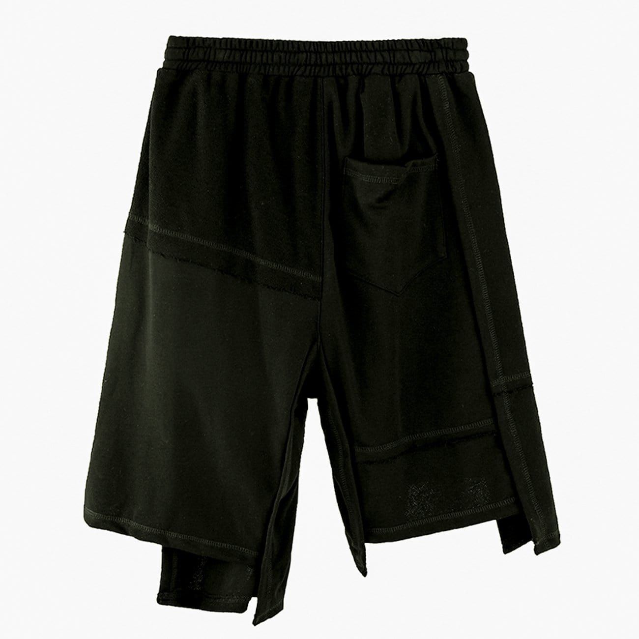 Dark Irregular Patchwork Cotton Shorts sold by Yugen Theory product image thumbnail 2