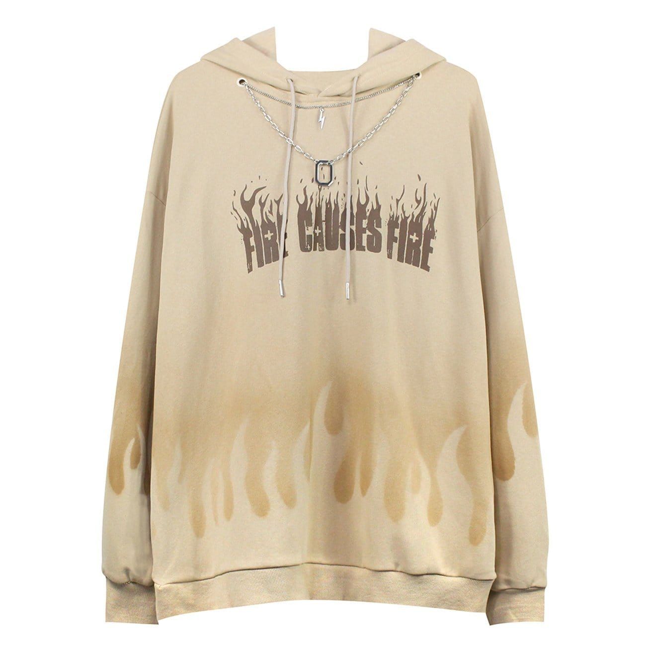 Gradient Flame Print Hoodie sold by Yugen Theory product image thumbnail 3