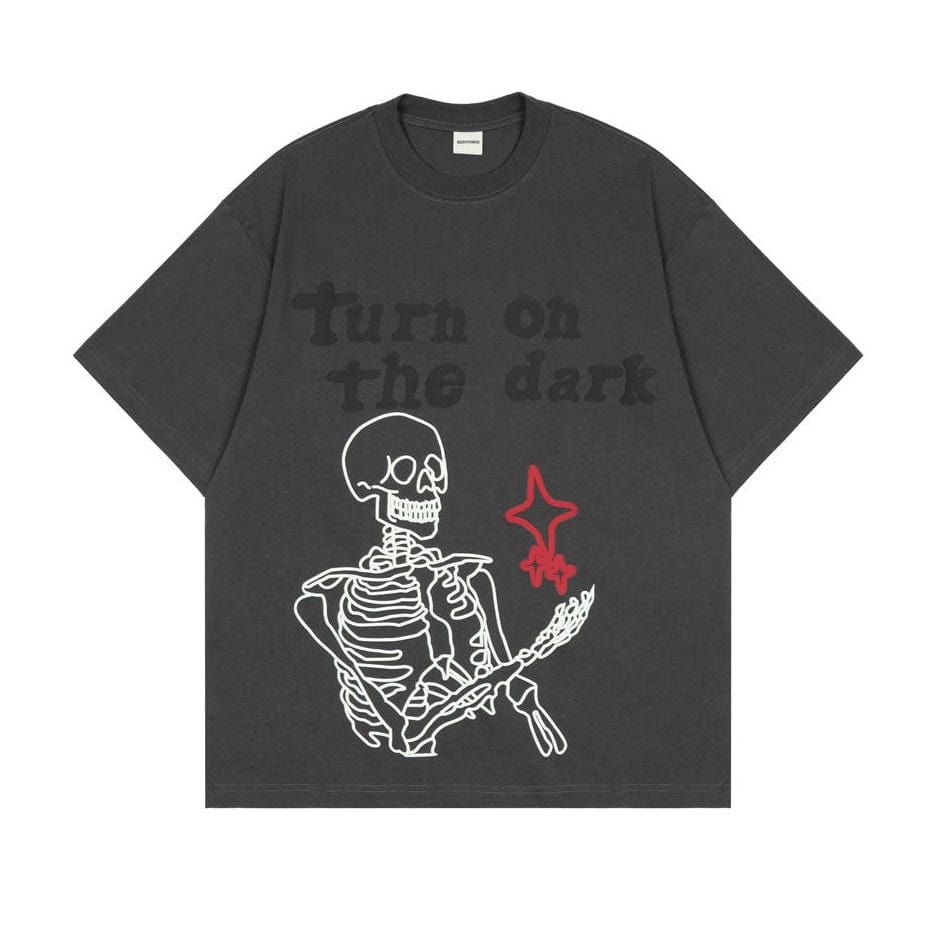 Turn on the Dark Skeleton T-Shirt sold by Yugen Theory product image thumbnail 2