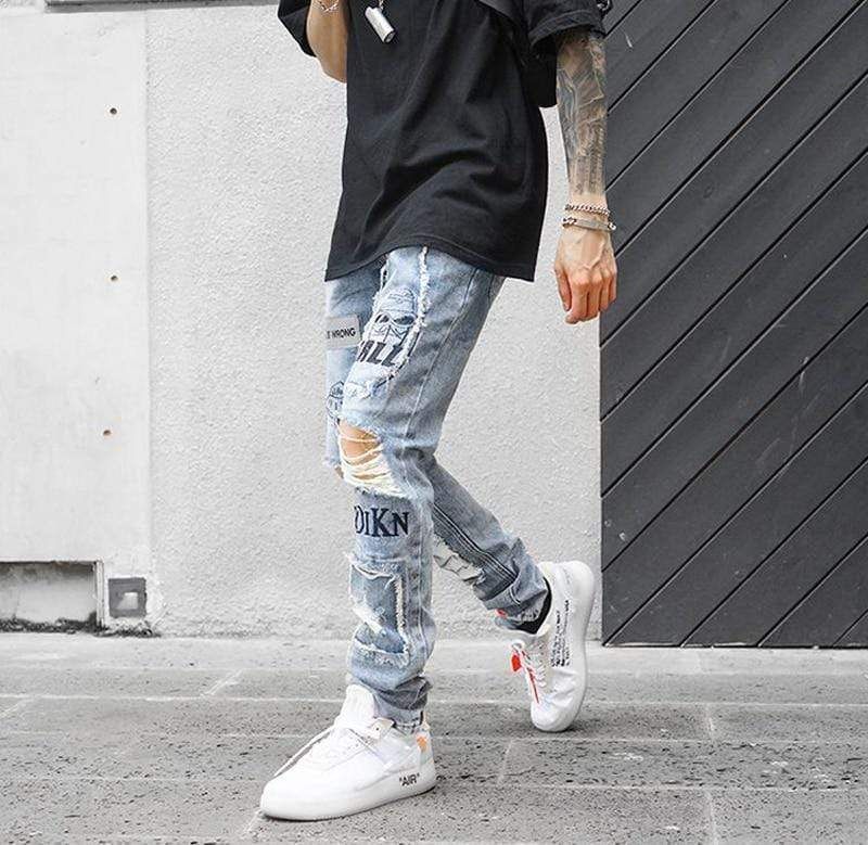 Distressed Graffiti Jeans sold by Yugen Theory product image thumbnail 2