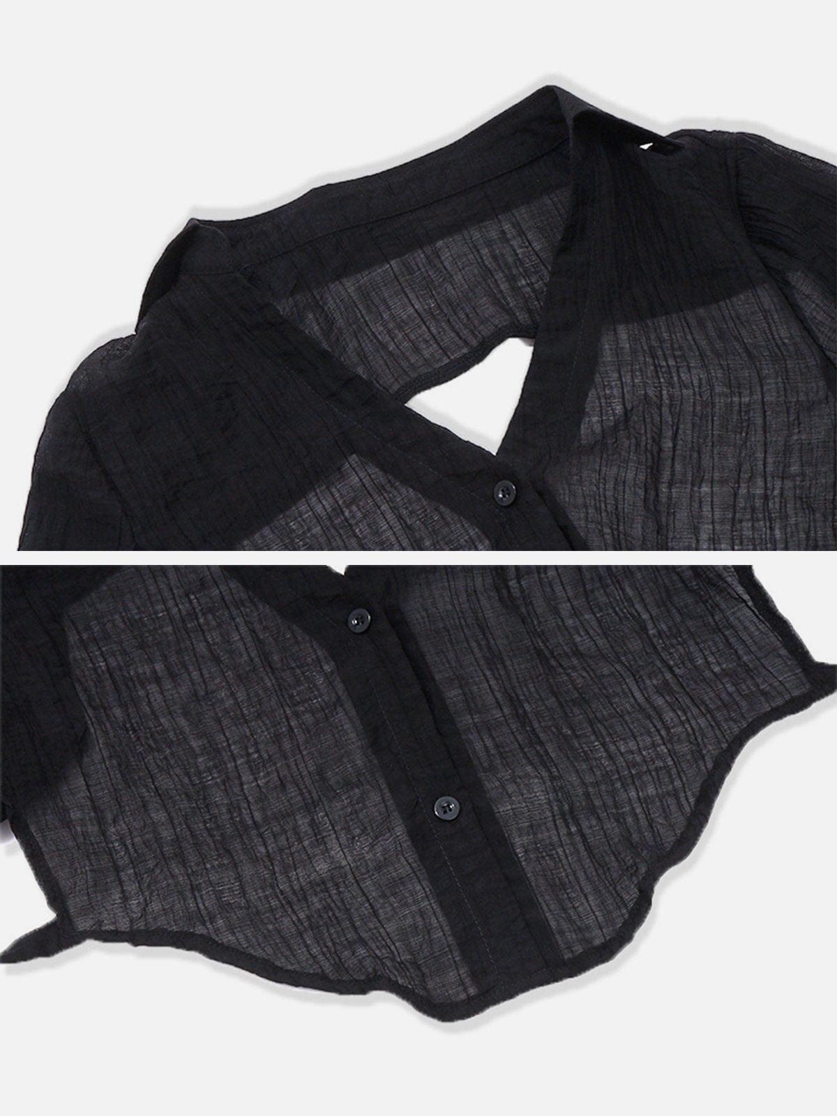 Sexy Lace-up Long Sleeve T Shirt sold by Yugen Theory product image thumbnail 4