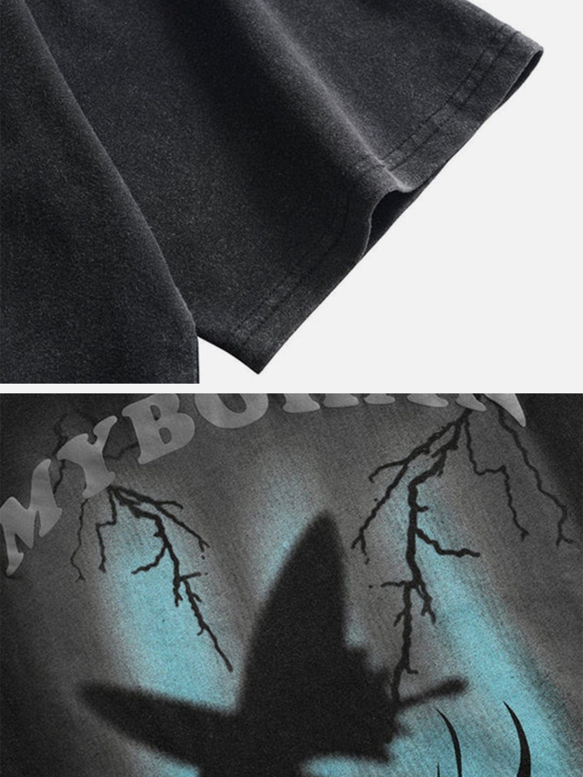 Flame Lightning Butterfly Cotton T-Shirt sold by Yugen Theory product image thumbnail 3