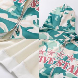 Vintage Hoodie Camouflage Printed sold by Yugen Theory
