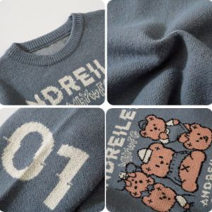 Lazy Jacquard Sweater Andreilee Bear sold by Yugen Theory