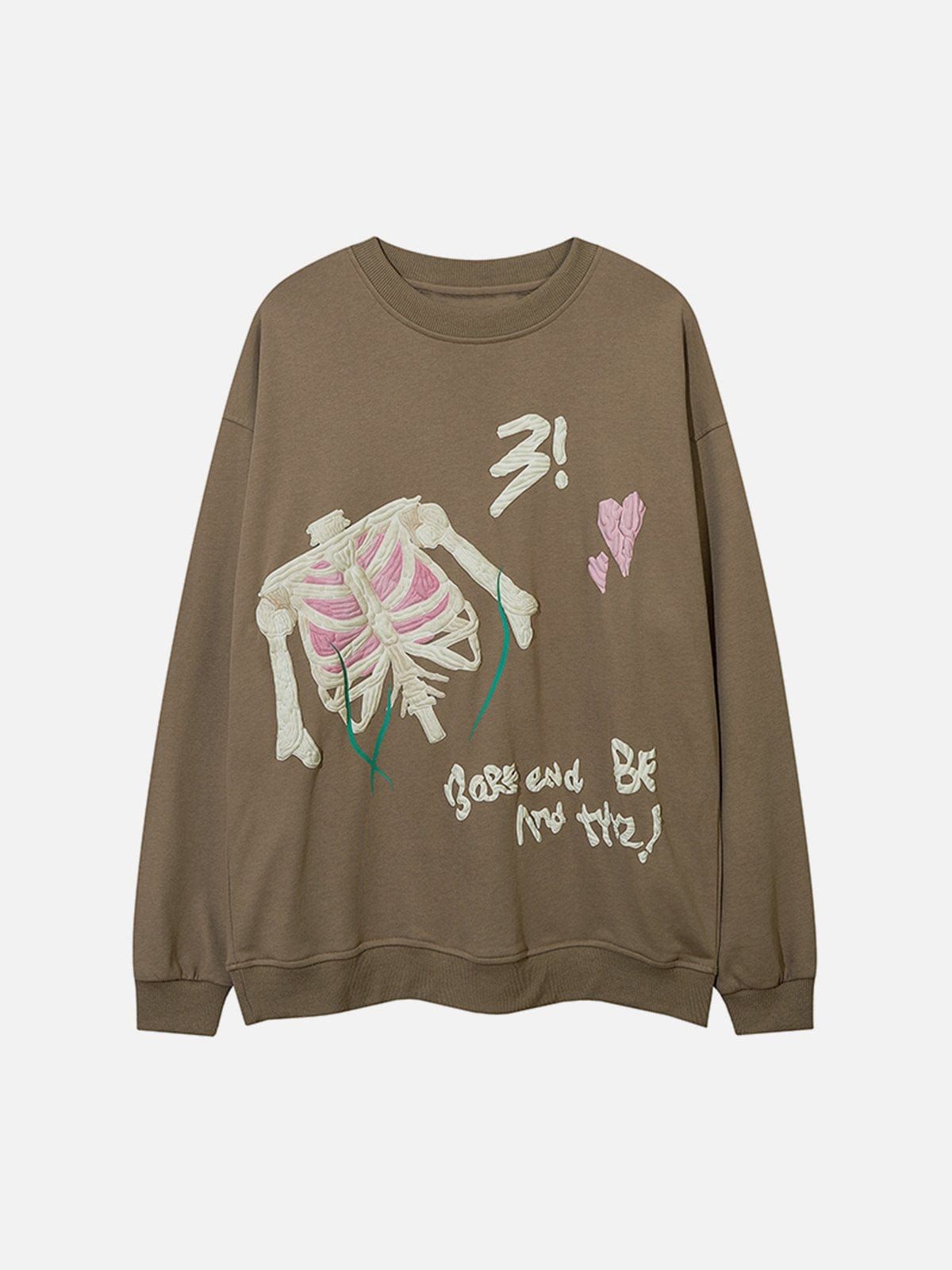 Relief Sculpture Skeleton Sweatshirt sold by Yugen Theory product image thumbnail 3