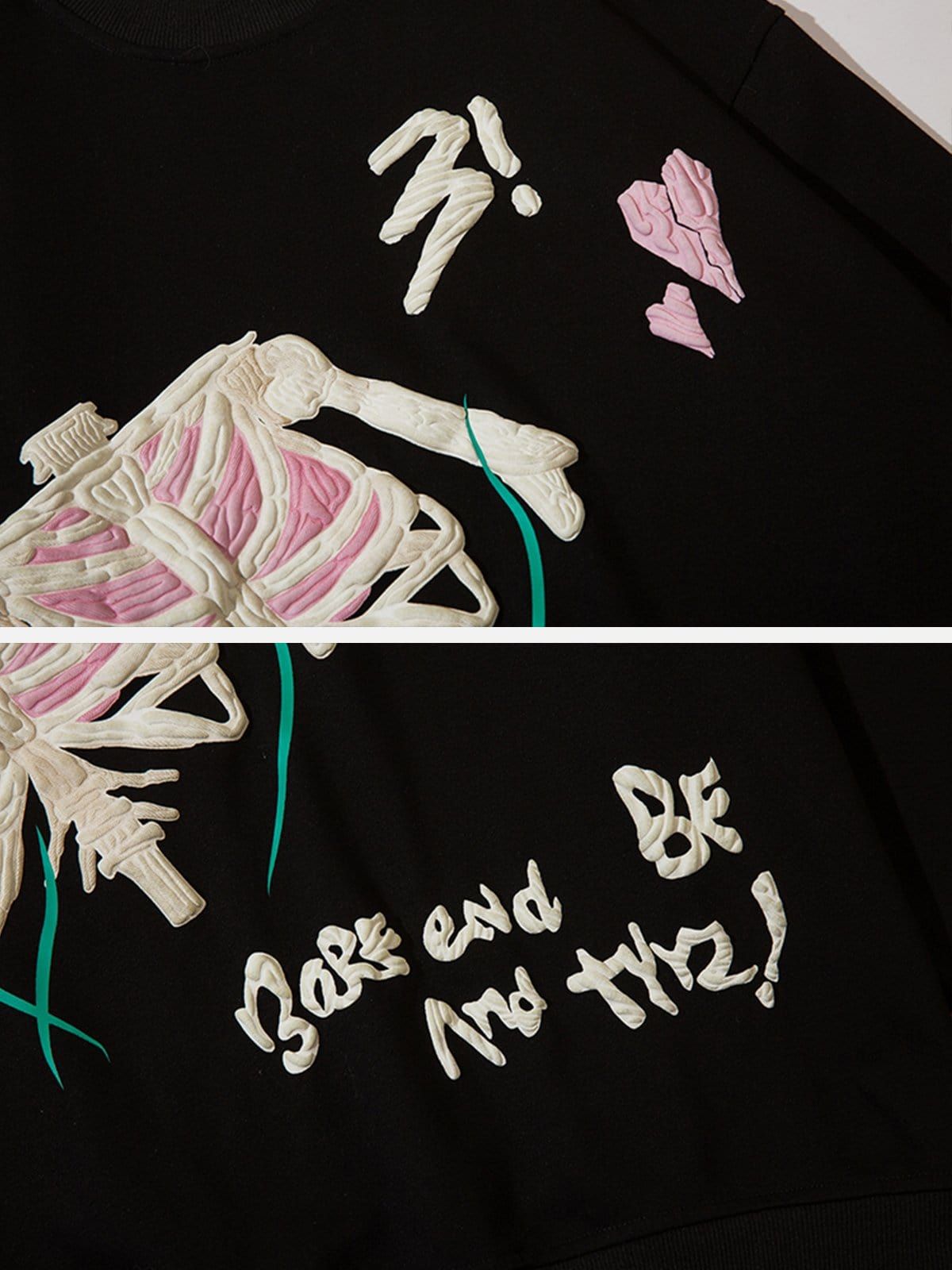 Relief Sculpture Skeleton Sweatshirt sold by Yugen Theory product image thumbnail 5