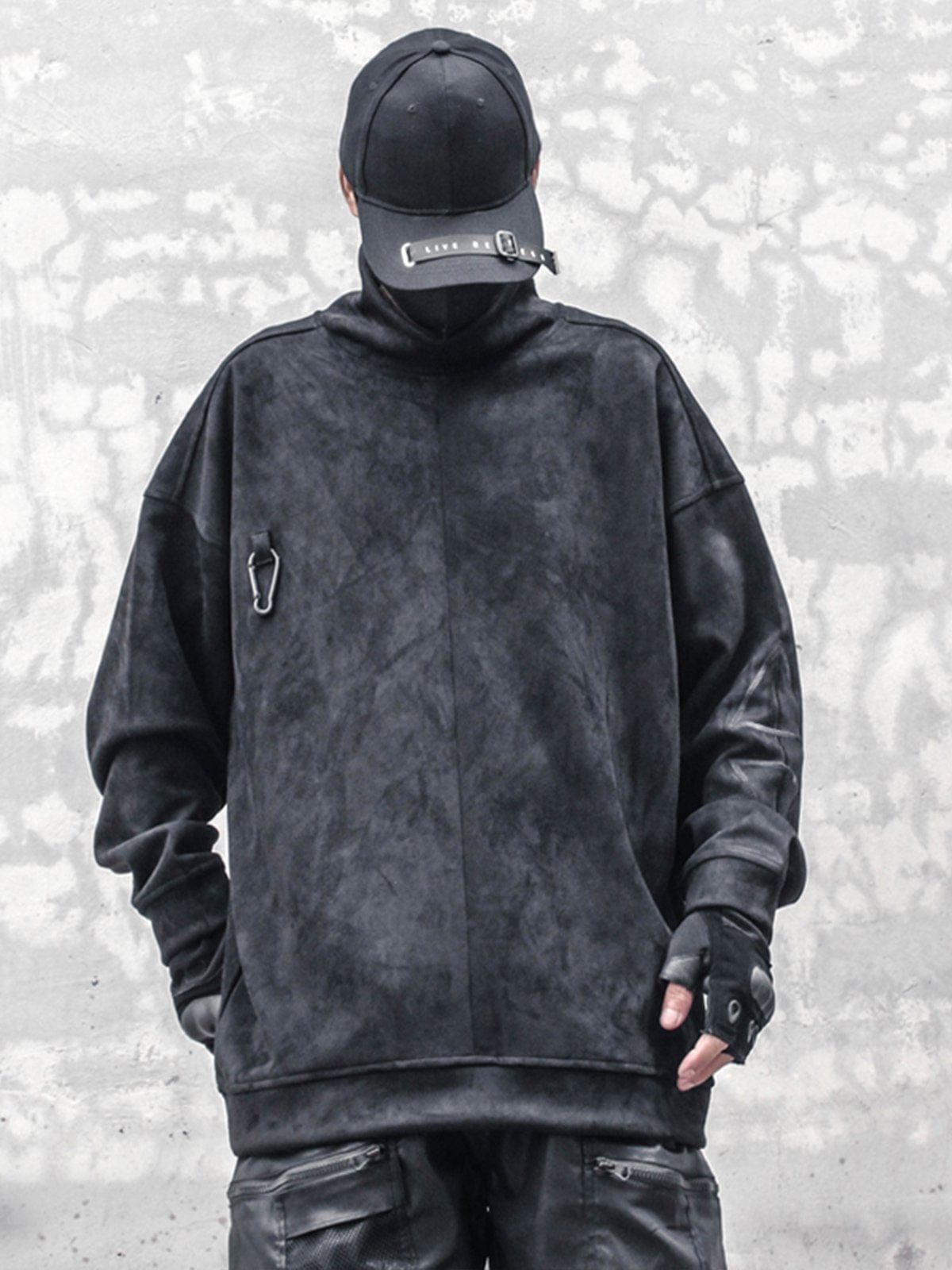 Solid Color Suede Sweatshirt sold by Yugen Theory