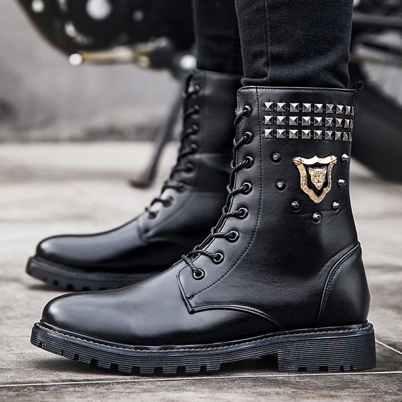 Punk Studded Leather Shoes sold by Yugen Theory product image thumbnail 4