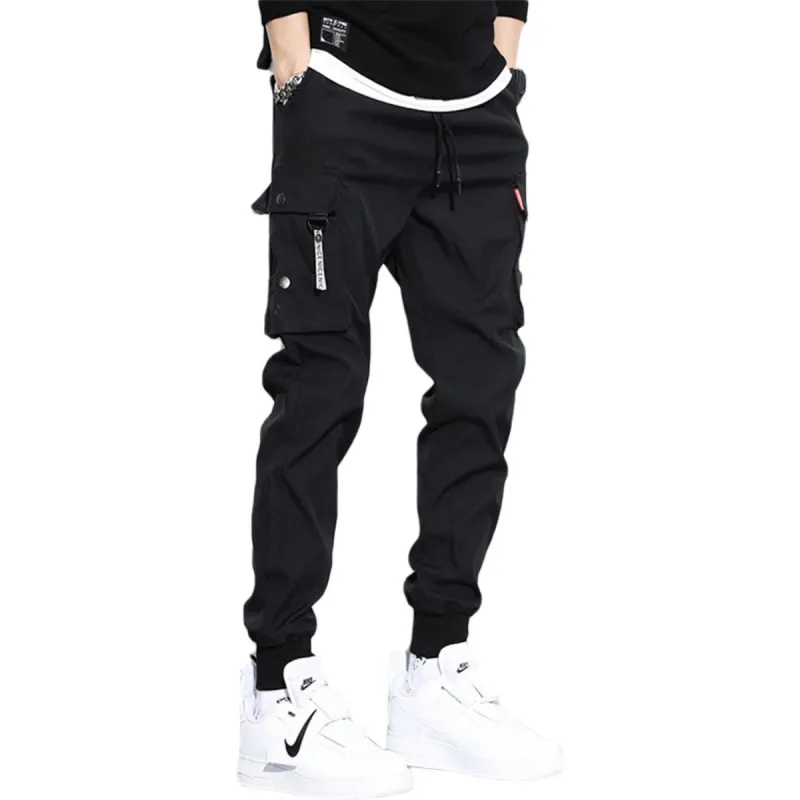 Solid Color Pockets Fleece Cargo Pants sold by Yugen Theory