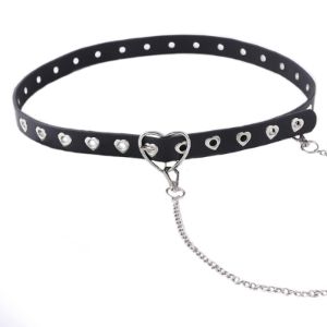 Punk Love Heart Hollow Out Chain Belt sold by Yugen Theory