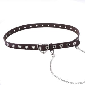 Punk Love Heart Hollow Out Chain Belt sold by Yugen Theory