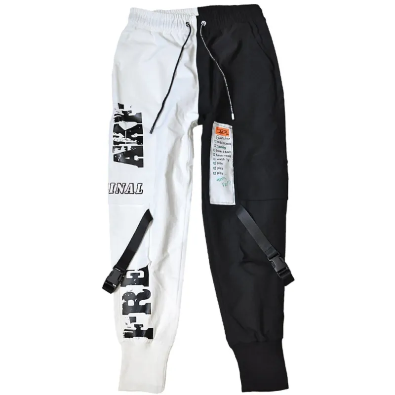 Contrast Stitching Ribbon Cargo Pants sold by Yugen Theory
