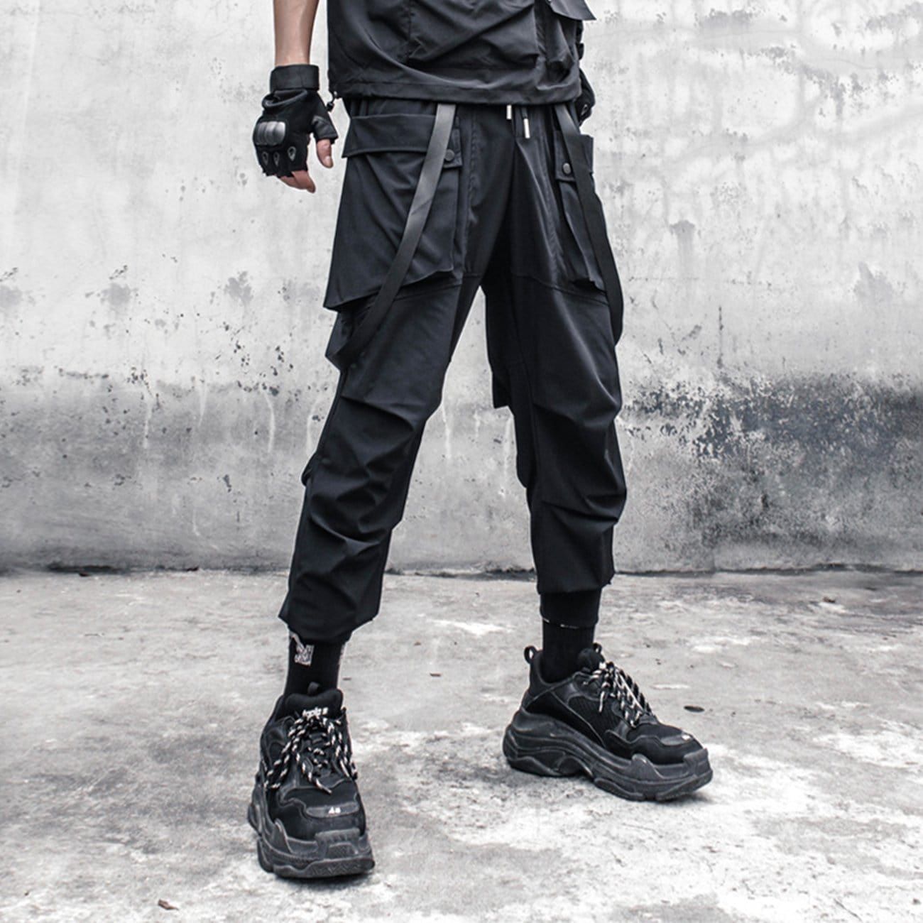 Functional Pleated Ribbons Cargo Pants sold by Yugen Theory product image thumbnail 4