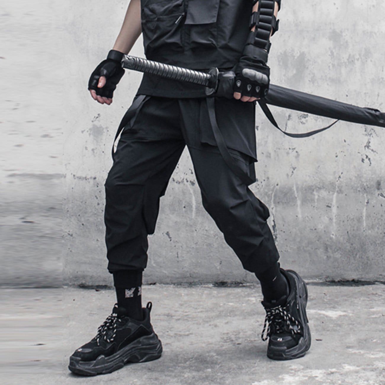 Functional Pleated Ribbons Cargo Pants sold by Yugen Theory product image thumbnail 2