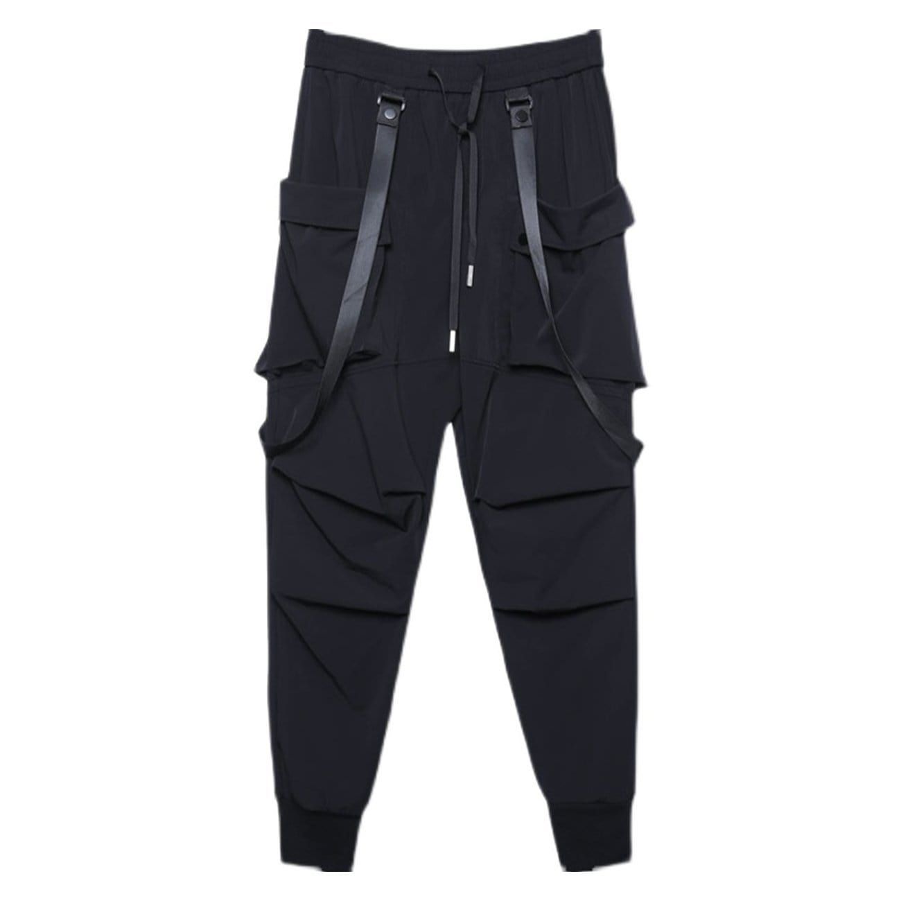 Functional Pleated Ribbons Cargo Pants sold by Yugen Theory