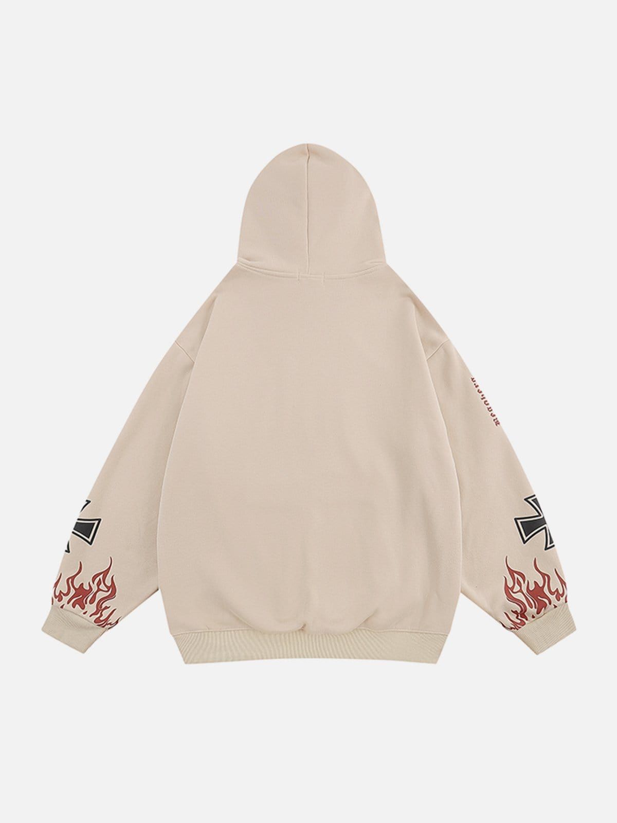 Flame Cross Print Hoodie sold by Yugen Theory product image thumbnail 4