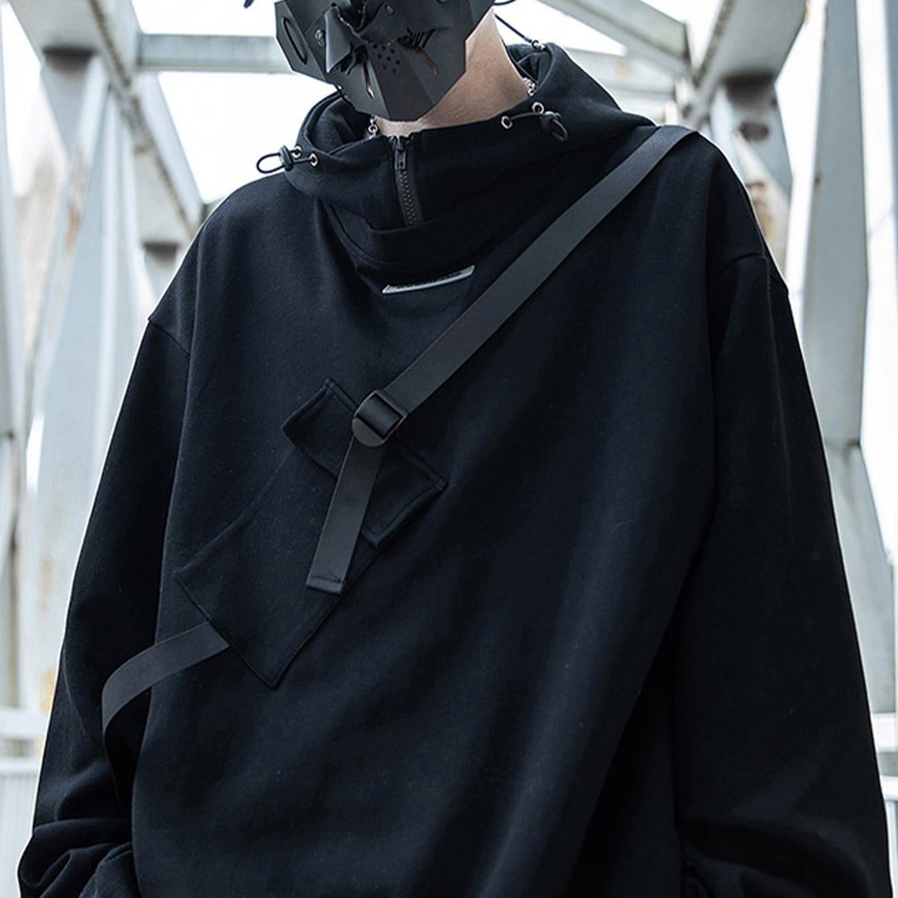 Fake Two Stitching Pocket Hoodie sold by Yugen Theory product image thumbnail 3