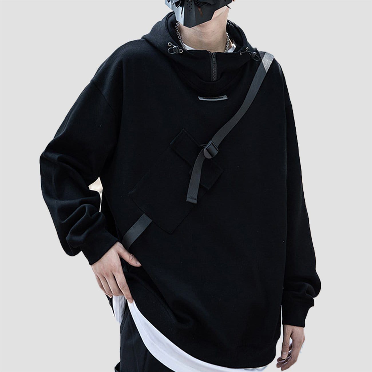 Fake Two Stitching Pocket Hoodie sold by Yugen Theory product image thumbnail 2