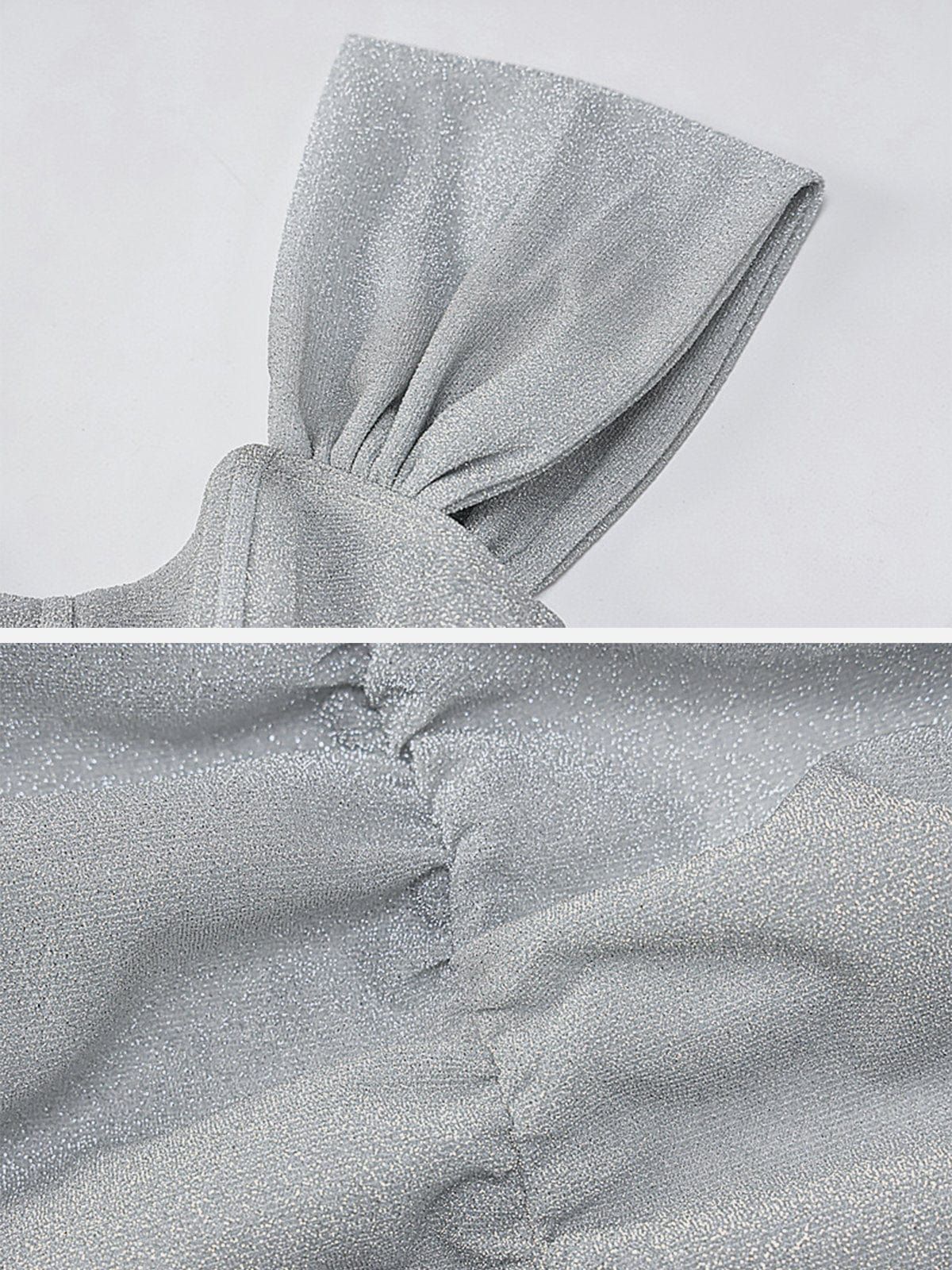 Draped Sleeve Solid Dress sold by Yugen Theory product image thumbnail 3