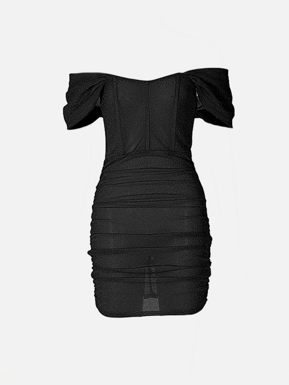 Draped Sleeve Solid Dress sold by Yugen Theory product image thumbnail 2