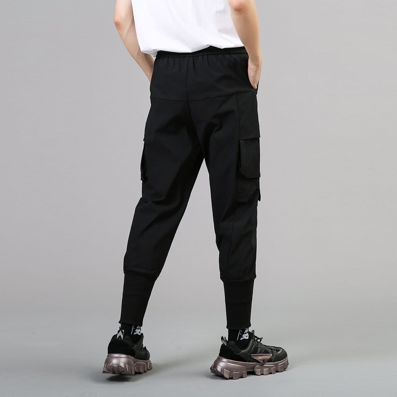 Dark Patchwork Pockets Pants sold by Yugen Theory product image thumbnail 3