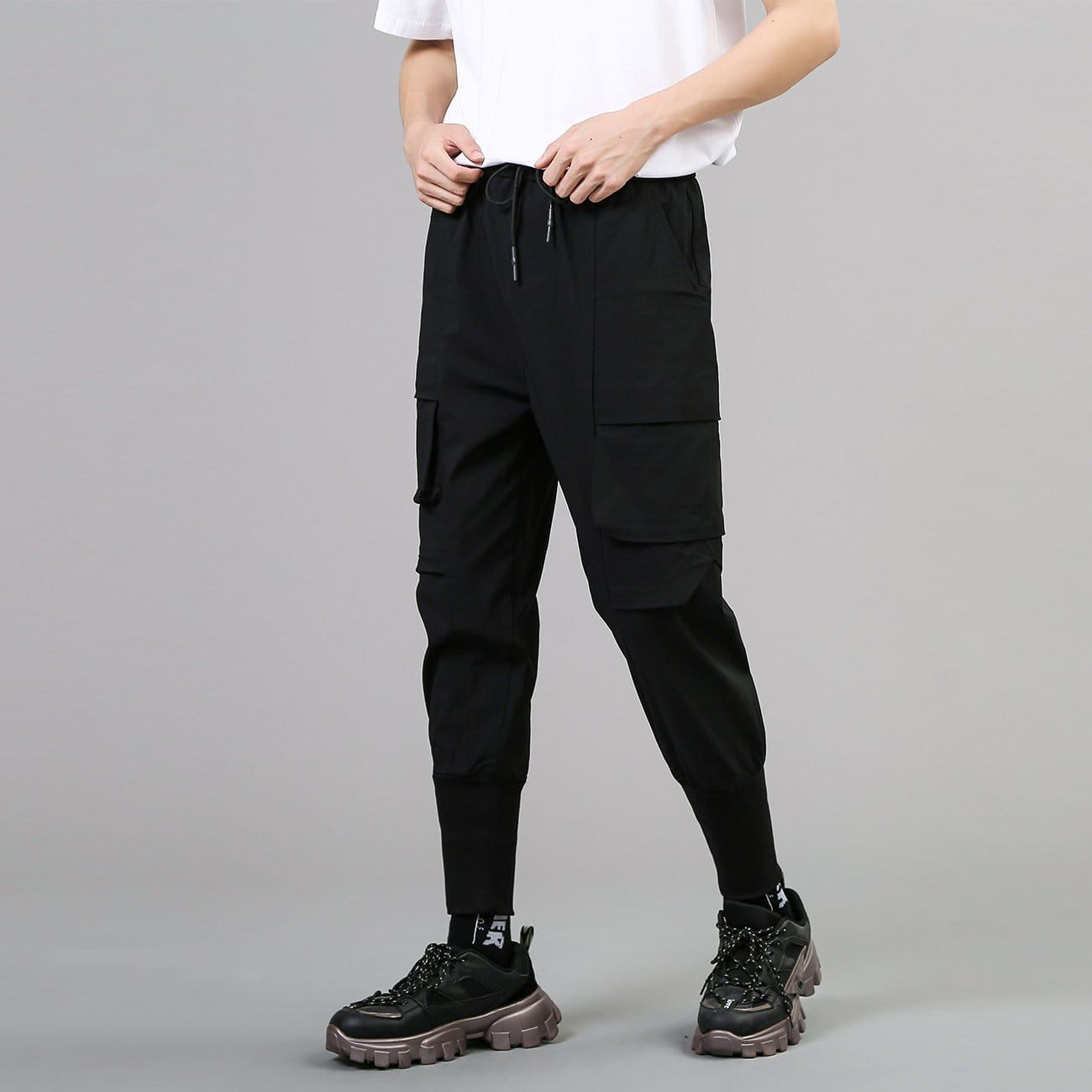 Dark Patchwork Pockets Pants sold by Yugen Theory product image thumbnail 2