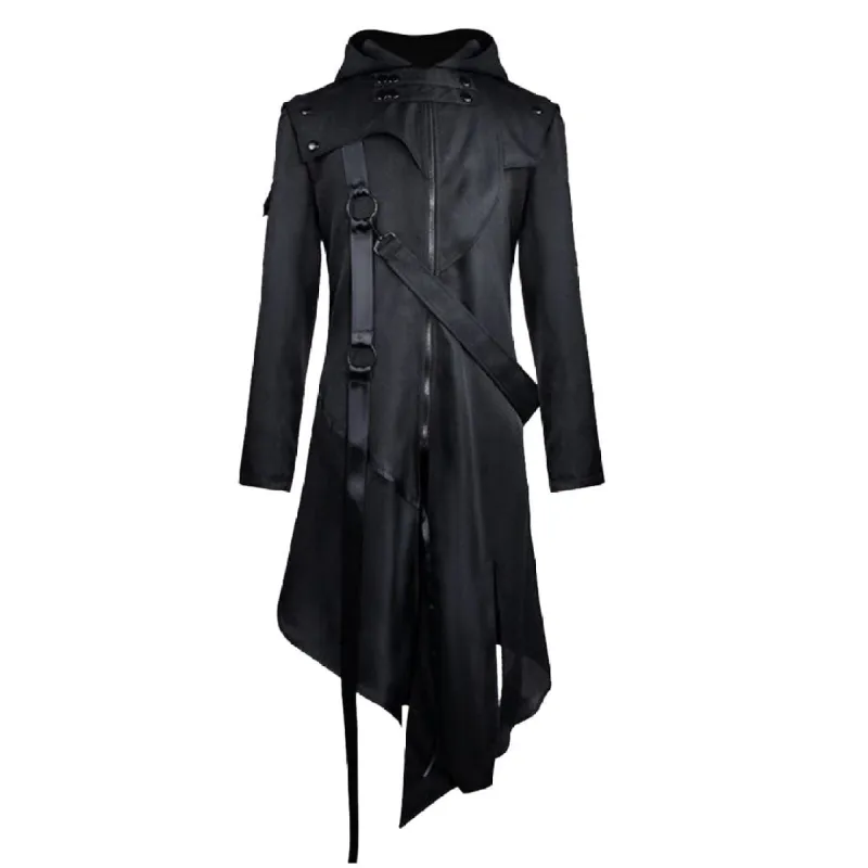 Dark Irregular Ribbons Long Jacket sold by Yugen Theory