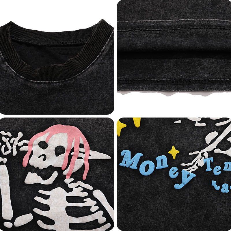 Summer T-shirt Skeleton Print sold by Yugen Theory product image thumbnail 5