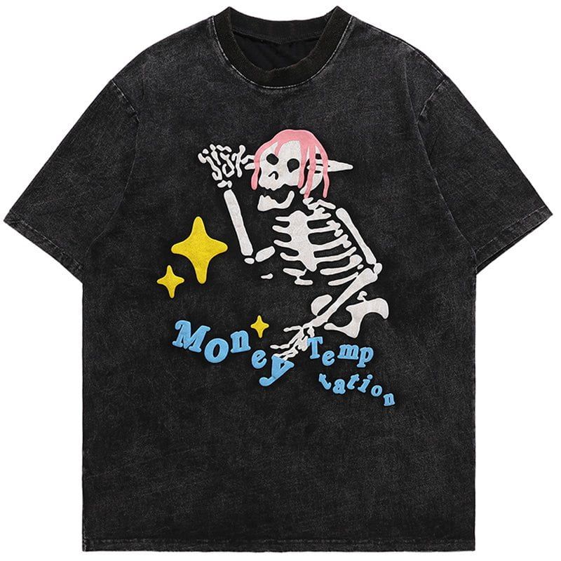 Summer T-shirt Skeleton Print sold by Yugen Theory product image thumbnail 3